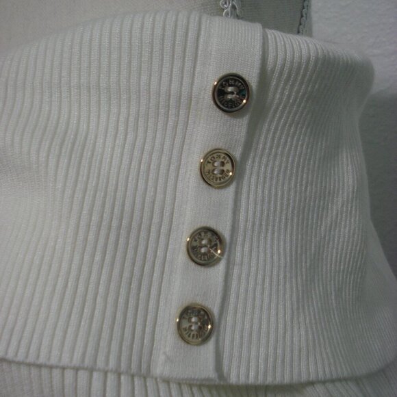 TOMMY HILFIGER Sweater Women's Size XXL White Ribbed Off-the-Shoulder Ivy NWT - Picture 8 of 11